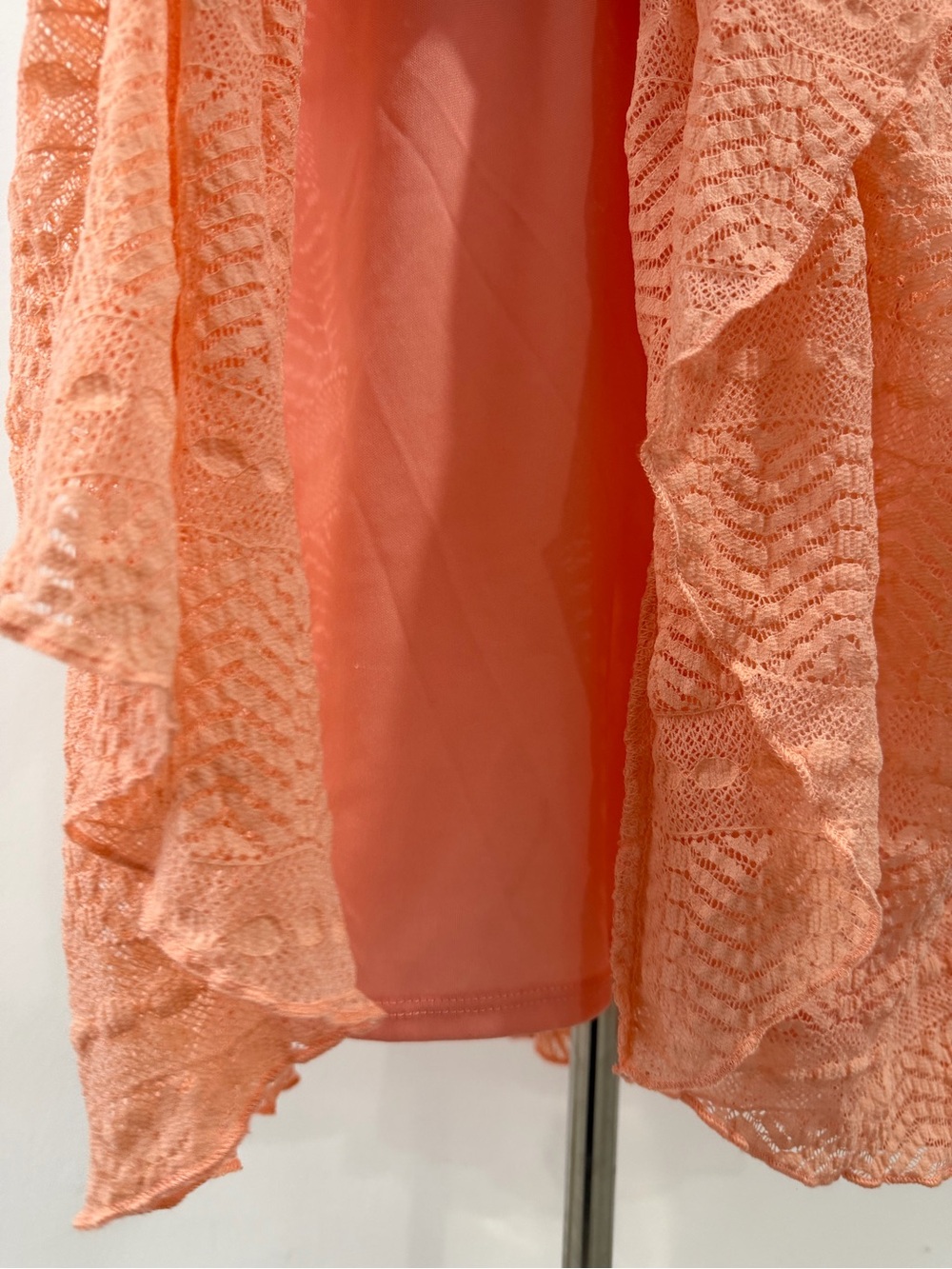 Rabbit Rabbit Rabbit Peach Lace Fit & Flare Dress 6 Fairy Romantic - Picture 8 of 13